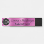 パープルカスタムプロフェッショナルロゴのオフィスドアサイン サインプレート (正面)