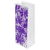 パープルカスタムワインパーソナライズされたフローラ抱き枕 ワインギフトバッグ (裏面アングル)