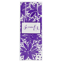 パープルカスタムワインパーソナライズされたフローラ抱き枕 ワインギフトバッグ