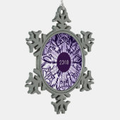 パープルカスタム年記念 スノーフレークピューターオーナメント (左)