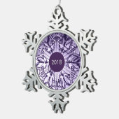 パープルカスタム年記念 スノーフレークピューターオーナメント (右)