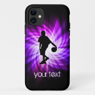 パープルカッコいいバスケットボール iPhone 11 ケース
