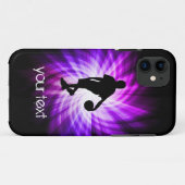 パープルカッコいいバスケットボール Case-Mate iPhoneケース (裏面(横))