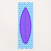 パープルカッコいいブルーウェーブサーフィンヨガマット ヨガマット (正面)