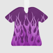 パープルカッコいいレーシングフレイムピストライプン オーナメント (正面)