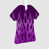 パープルカッコいいレーシングフレイムピストライプン オーナメント (正面)