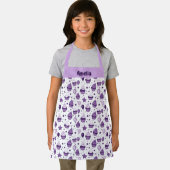 パープルカップケパーソナライズされたーキッズエプロン エプロン (インサイチュ)