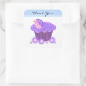 パープルカップケーキありがとう スクエアシール (バッグ)