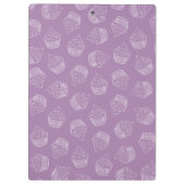 パープルカップケーキイラストレーション クリップボード (裏面)