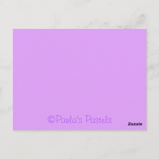 パープルカップケーキプレートサンキューポストカード ポストカード (裏面)