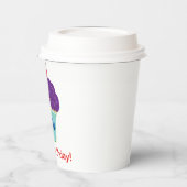 パープルカップケーキ16th誕生日パーティー 紙コップ (左)