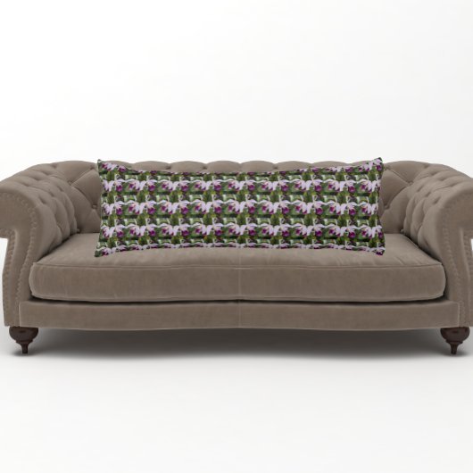 パープルカトレヤオーキッズフローラルパターン抱き枕 ボディピロー