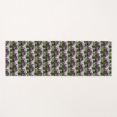 パープルカトレヤオーキッズフローラルパターン ヨガマット (正面(横))