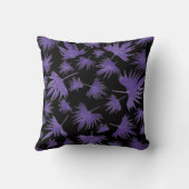 パープルカナリーつる植物葉 クッション (裏面)