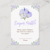 パープルカボチャフローラおむつラッフル エンクロージャーカード (正面)