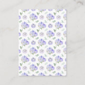 パープルカボチャフローラディスプレイベビーシャワー エンクロージャーカード (裏面)