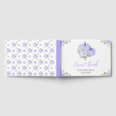 パープルカボチャフローラベビーシャワー ゲストブック (全面)