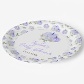 パープルカボチャフローラベビーシャワー ペーパープレート (アングル)