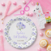 パープルカボチャフローラ誕生日パーティー ペーパープレート (パーティー)