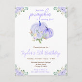 パープルカボチャフローラ誕生日パーティー ポストカード (正面)