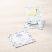 パープルカボチャフローラSweet sixteen スクエアペーパーコースター (インサイチュ)