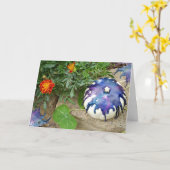 パープルカボチャ – カスタムメッセージ カード (黄色い花)