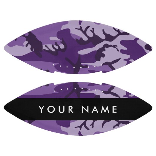 パープルカモフラージュあなたの名前をパーソナライズ アメリカンフットボール (パネル)