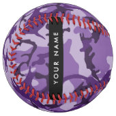 パープルカモフラージュあなたの名前をパーソナライズ ソフトボール (正面左)
