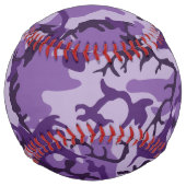 パープルカモフラージュあなたの名前をパーソナライズ ソフトボール (正面)