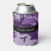 パープルカモフラージュあなたの名前をパーソナライズ 缶クーラー (缶裏面)