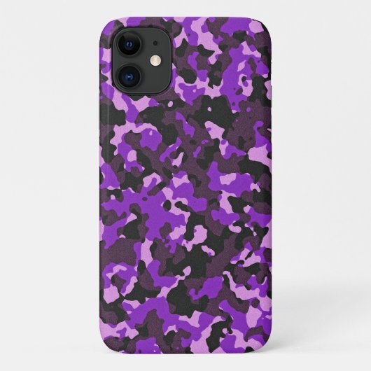 パープルカモフラージュ柄 Case-Mate iPhoneケース (裏面)