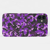 パープルカモフラージュ柄 Case-Mate iPhoneケース (裏面(横))