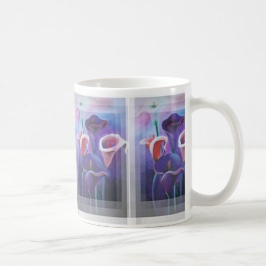 パープルカラス薄紫とパープルアート コーヒーマグカップ (右)