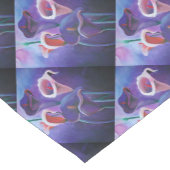 パープルカラス薄紫とパープルアート ショートテーブルランナー (コーナー)