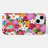パープルカラフルお洒落春の花ガーデン Case-Mate iPhoneケース (裏面 (横))