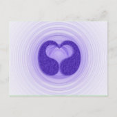 パープルカラフルらせん状ハートアートワーク ポストカード (正面)