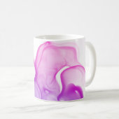 パープルカラフルインクライムグリーンネームアーモダント コーヒーマグカップ (正面右)