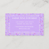 パープルカラフルスプリンクルベーカリー名刺 名刺 (裏面)