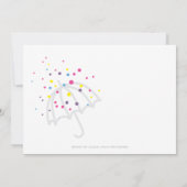 パープルカラフルニュートラルベビー散布招待状 招待状 (裏面)