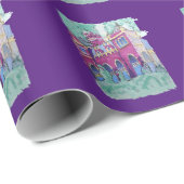 パープルカラフル城inブダペスト ラッピングペーパー (ロールコーナー)