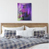 パープルカラフル抽象芸術キャンバス印刷 キャンバスプリント (インサイチュ (寝室))