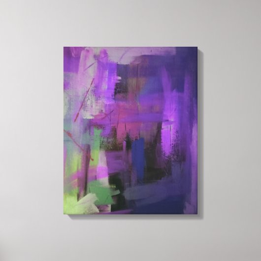 パープルカラフル抽象芸術キャンバス印刷 キャンバスプリント (正面)