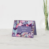 パープルカラフル結婚ワイルドフラワーの名刺 サンキューカード (裏面)