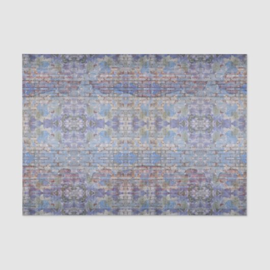 パープルカラフル&ブルー通りアートグラフィティウォール 薄葉紙 (正面)