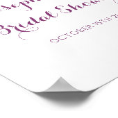 パープルカラリリーフローラブライダルシャワー ポスター (角)