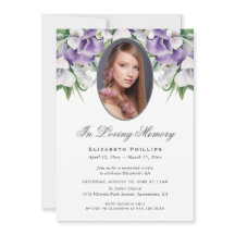 パープルカラリリー写真葬儀追悼法会