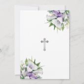 パープルカラリリー写真葬儀追悼法会 招待状 (裏面)