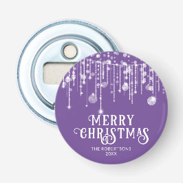 パープルカラーのクリスマスパーティーイルミネーション 栓抜き