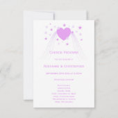 パープルカラーハートデザイン結婚式 プログラム (裏面)