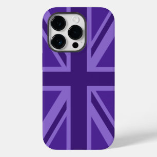 パープルカラーユニオンジャックブリティッシュ国旗のデザイン Case-Mate iPhone 14 PROケース